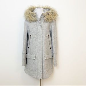 J. Crew Chateau Parka Italian Wool Heather Dusk 10